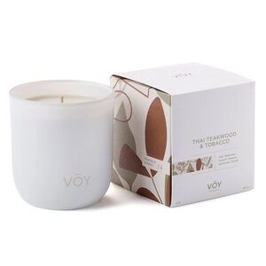 Voy Thai Teakwood & Tobacco, 8oz. Scented Soy Candle